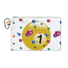 Billiard Ball Ball Game Canvas Cosmetic Bag (large)