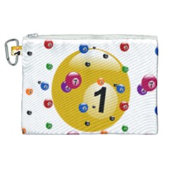 Billiard Ball Ball Game Canvas Cosmetic Bag (xl)