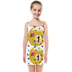 Billiard Ball Ball Game Kids  Summer Sun Dress by HermanTelo