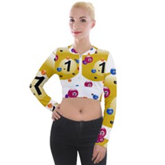 Billiard Ball Ball Game Long Sleeve Cropped Velvet Jacket