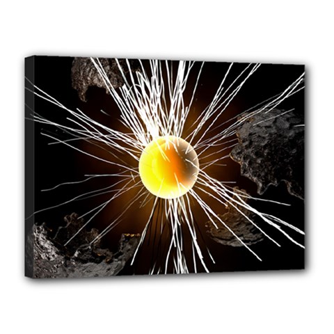 Abstract Exploding Design Canvas 16  X 12  (stretched)