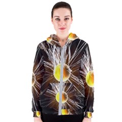 Abstract Exploding Design Women s Zipper Hoodie