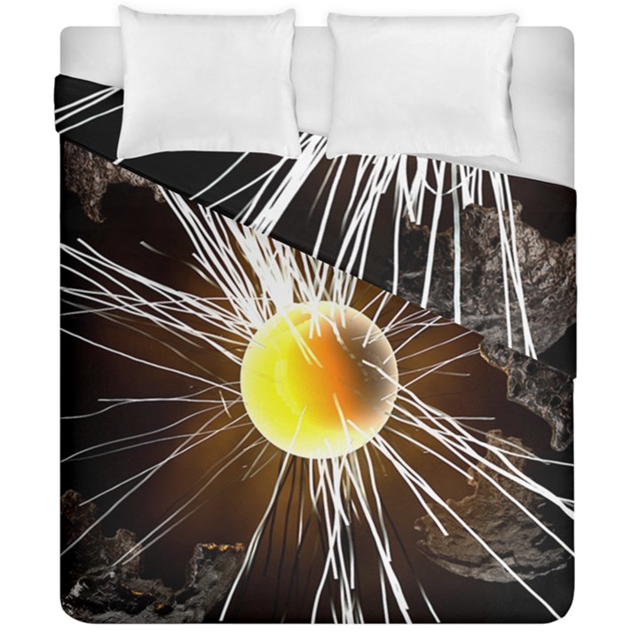 Abstract Exploding Design Duvet Cover Double Side (California King Size)