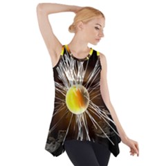 Abstract Exploding Design Side Drop Tank Tunic