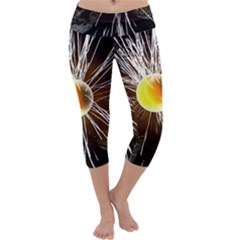 Abstract Exploding Design Capri Yoga Leggings