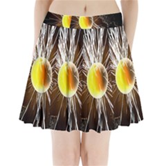 Abstract Exploding Design Pleated Mini Skirt