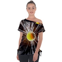 Abstract Exploding Design Tie-up Tee