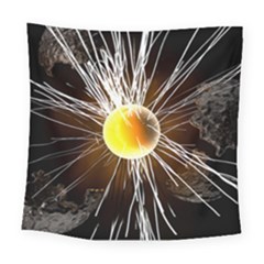 Abstract Exploding Design Square Tapestry (large)