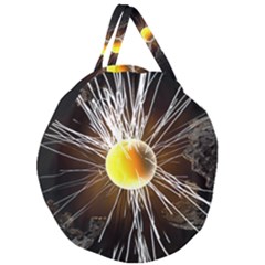 Abstract Exploding Design Giant Round Zipper Tote