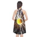 Abstract Exploding Design Halter Neckline Chiffon Dress  View2