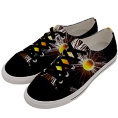 Abstract Exploding Design Men s Low Top Canvas Sneakers