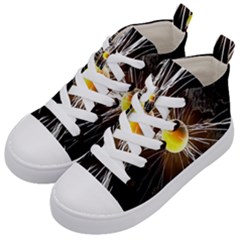 Abstract Exploding Design Kids  Mid-top Canvas Sneakers