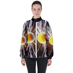 Abstract Exploding Design Women s High Neck Windbreaker by HermanTelo