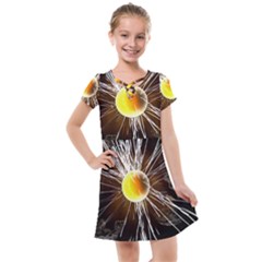 Abstract Exploding Design Kids  Cross Web Dress