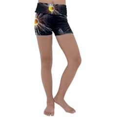 Abstract Exploding Design Kids  Lightweight Velour Yoga Shorts