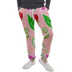 Background Colorful Floral Flowers Men s Jogger Sweatpants