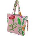 Background Colorful Floral Flowers Drawstring Tote Bag View1