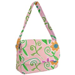 Background Colorful Floral Flowers Courier Bag by HermanTelo