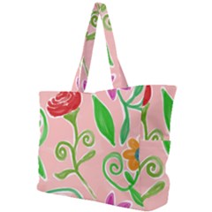 Background Colorful Floral Flowers Simple Shoulder Bag