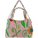 Background Colorful Floral Flowers Double Compartment Shoulder Bag View2