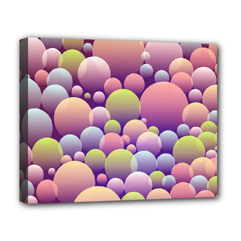 Abstract Background Circle Bubbles Deluxe Canvas 20  X 16  (stretched)