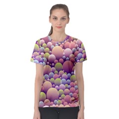 Abstract Background Circle Bubbles Women s Sport Mesh Tee