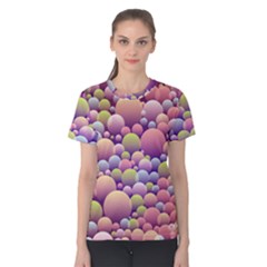 Abstract Background Circle Bubbles Women s Cotton Tee