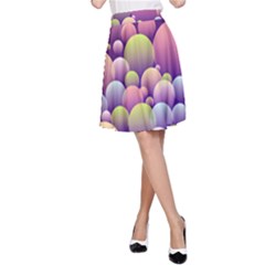 Abstract Background Circle Bubbles A-line Skirt