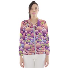 Abstract Background Circle Bubbles Women s Windbreaker