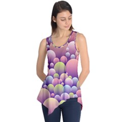 Abstract Background Circle Bubbles Sleeveless Tunic