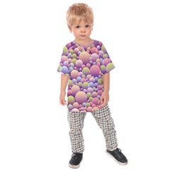 Abstract Background Circle Bubbles Kids  Raglan Tee