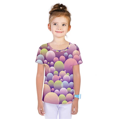 Abstract Background Circle Bubbles Kids  One Piece Tee by HermanTelo