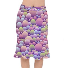 Abstract Background Circle Bubbles Mermaid Skirt