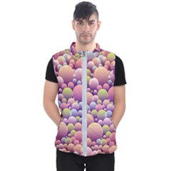 Abstract Background Circle Bubbles Men s Puffer Vest by HermanTelo