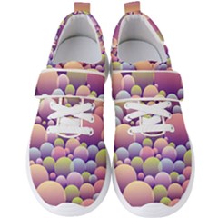 Abstract Background Circle Bubbles Men s Velcro Strap Shoes