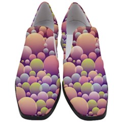 Abstract Background Circle Bubbles Slip On Heel Loafers by HermanTelo