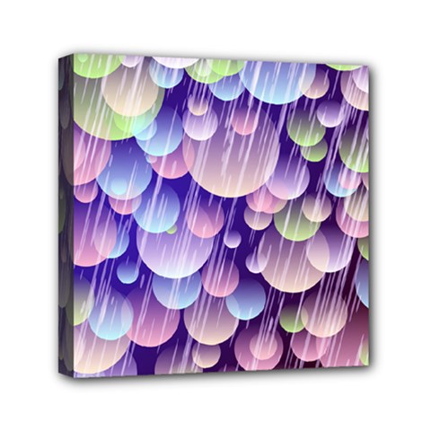 Abstract Background Circle Bubbles Space Mini Canvas 6  X 6  (stretched)