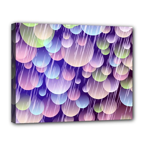 Abstract Background Circle Bubbles Space Canvas 14  X 11  (stretched)