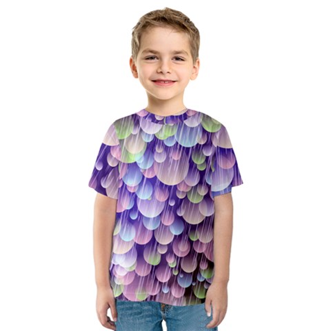 Abstract Background Circle Bubbles Space Kids  Sport Mesh Tee by HermanTelo