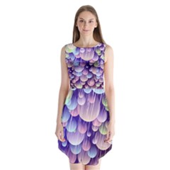 Abstract Background Circle Bubbles Space Sleeveless Chiffon Dress  