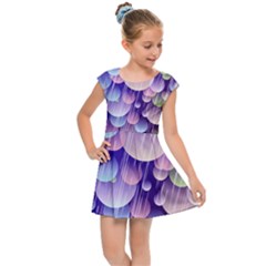 Abstract Background Circle Bubbles Space Kids  Cap Sleeve Dress