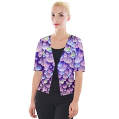 Abstract Background Circle Bubbles Space Cropped Button Cardigan by HermanTelo