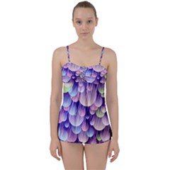 Abstract Background Circle Bubbles Space Babydoll Tankini Set by HermanTelo