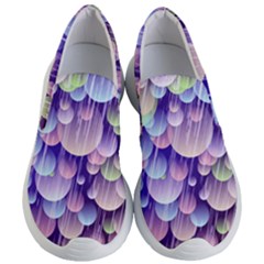 Abstract Background Circle Bubbles Space Women s Lightweight Slip Ons