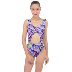 Abstract Background Circle Bubbles Space Center Cut Out Swimsuit