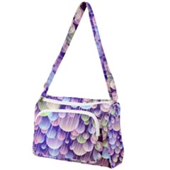 Abstract Background Circle Bubbles Space Front Pocket Crossbody Bag