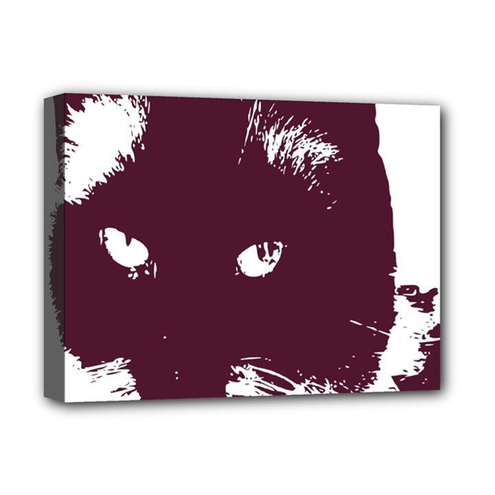 Cat Nature Design Animal Skin Pink Deluxe Canvas 16  x 12  (Stretched) 