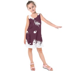 Cat Nature Design Animal Skin Pink Kids  Sleeveless Dress by HermanTelo