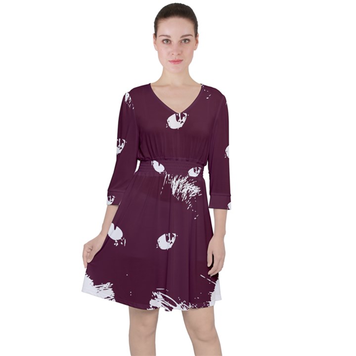 Cat Nature Design Animal Skin Pink Ruffle Dress