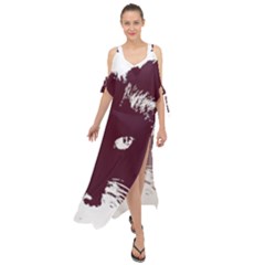 Cat Nature Design Animal Skin Pink Maxi Chiffon Cover Up Dress